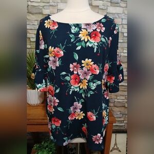 Womens 2X Floral Blouse Top Cottagecore Whimsigoth